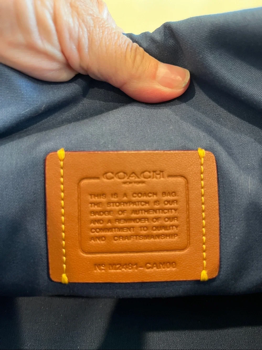 Coach Navy Signature C Flap Crossbody with Silver 'C' Hardware - Picture 5 of 11